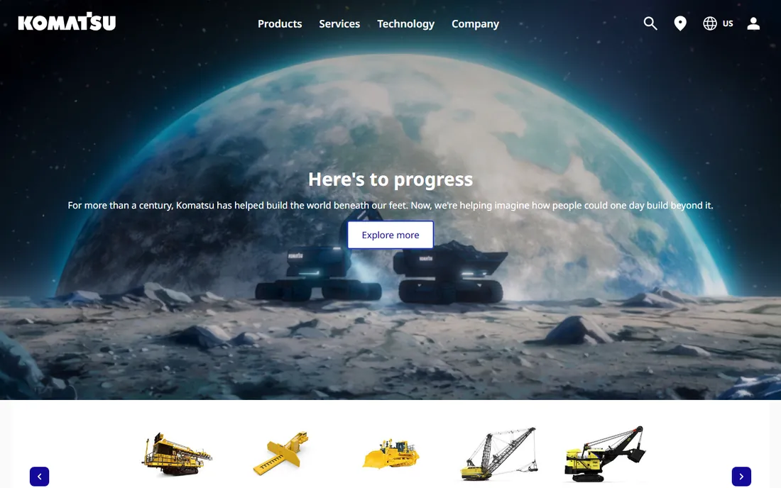 Komatsu Komtrax homepage
