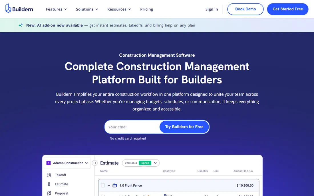 Buildern homepage