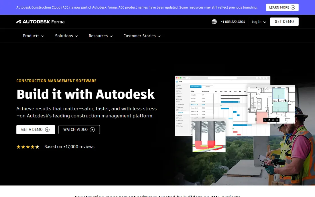 Autodesk Build homepage