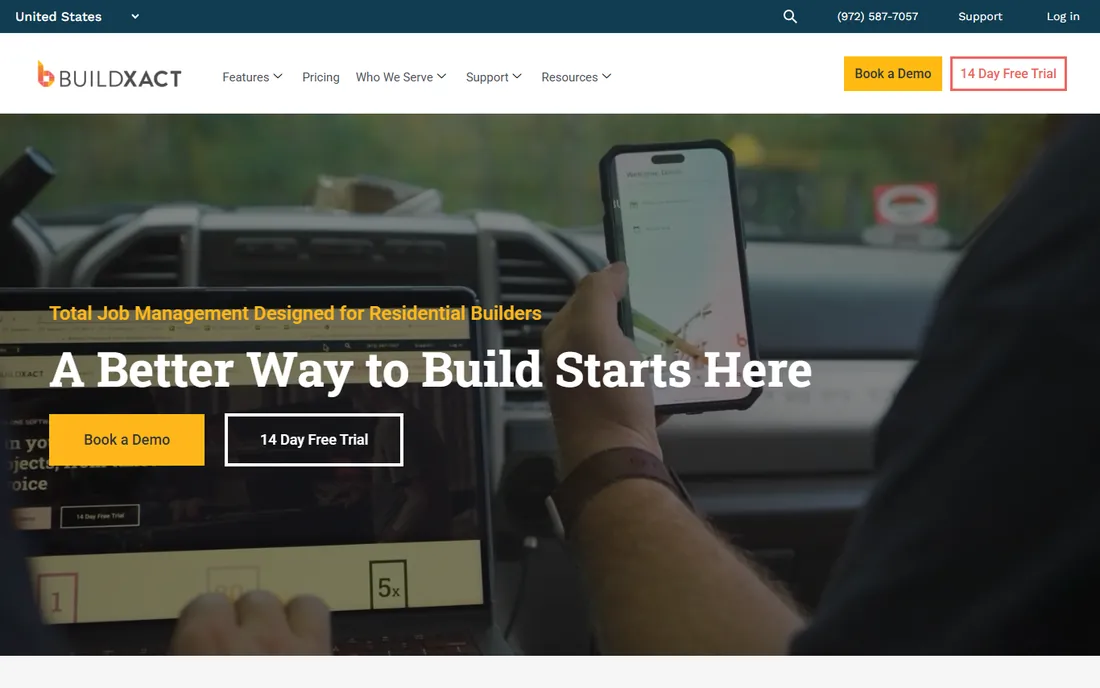 Buildxact homepage