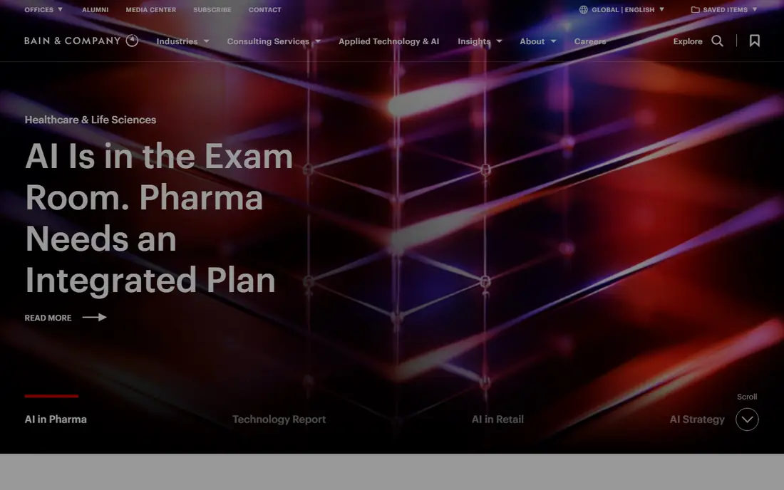 Bain and Company homepage