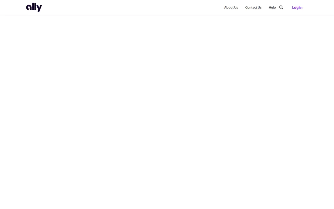 Ally Bank homepage