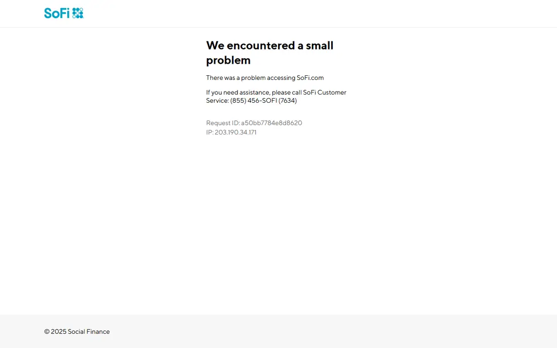 SoFi homepage