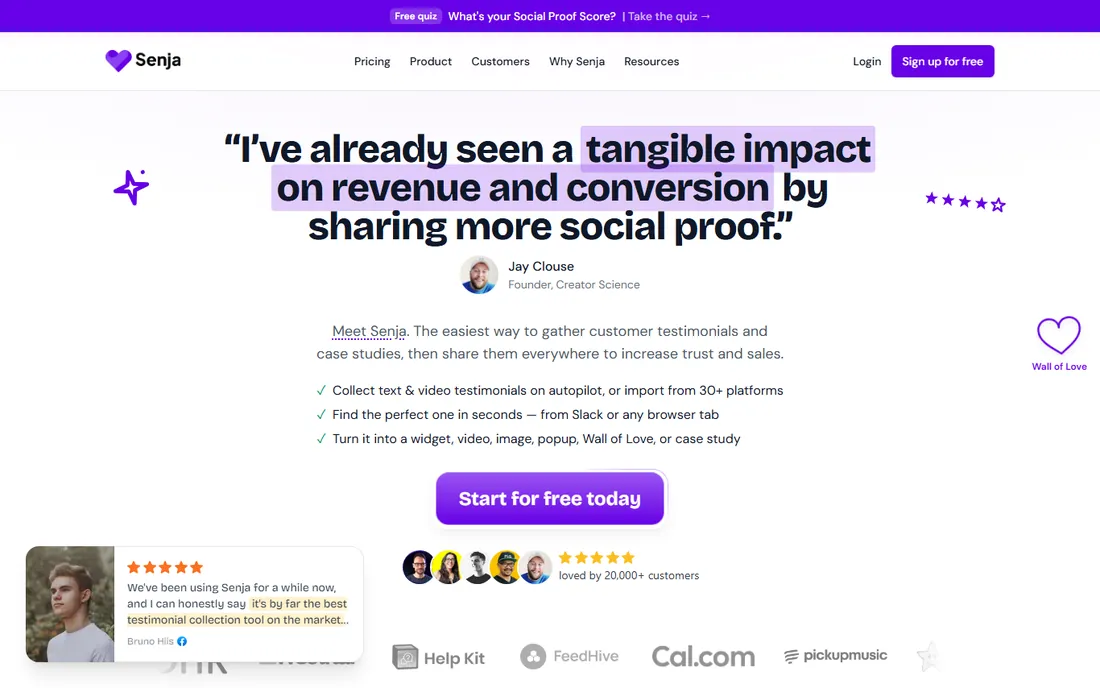 Senja homepage