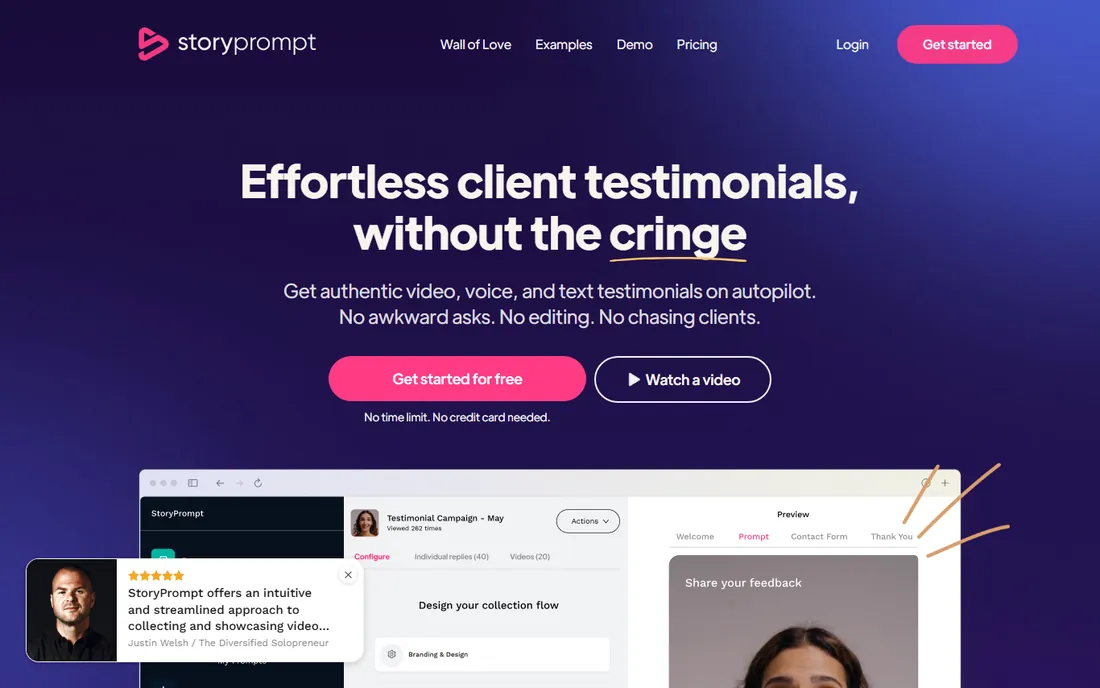 StoryPrompt homepage