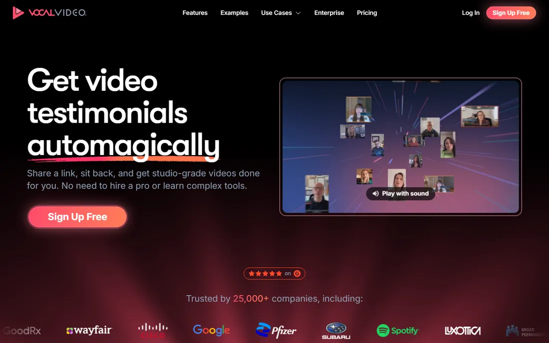 Vocal Video homepage