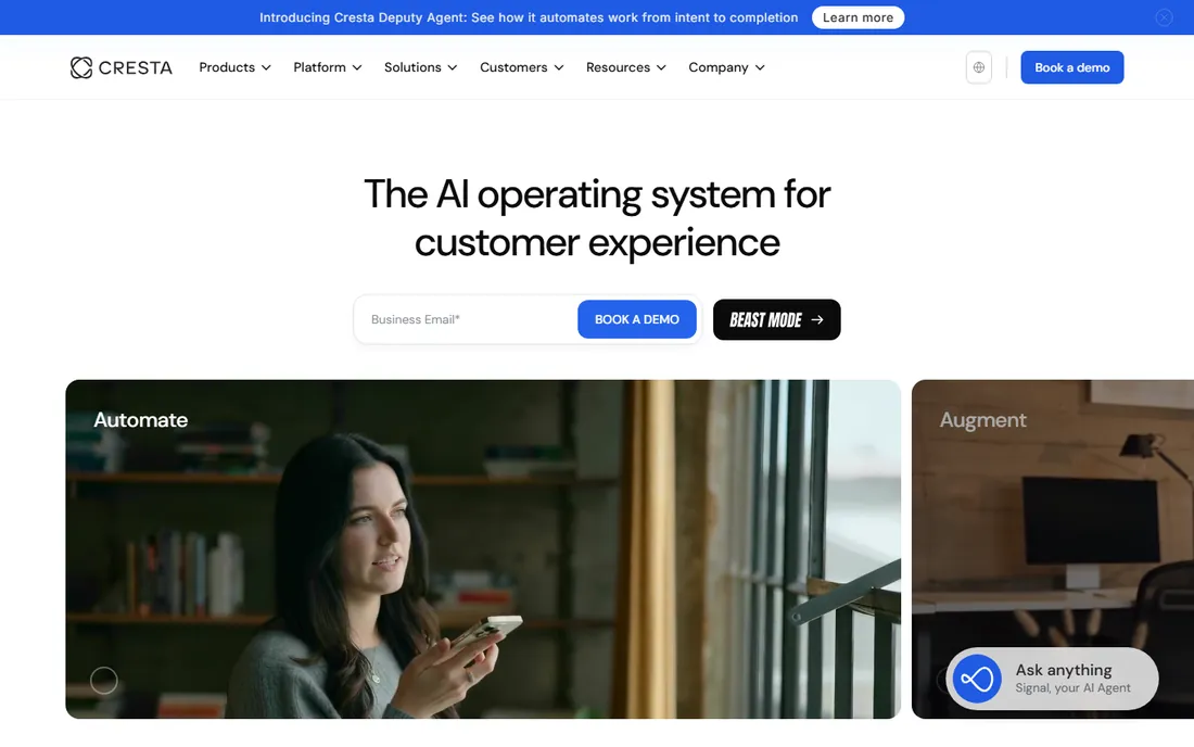 Cresta homepage
