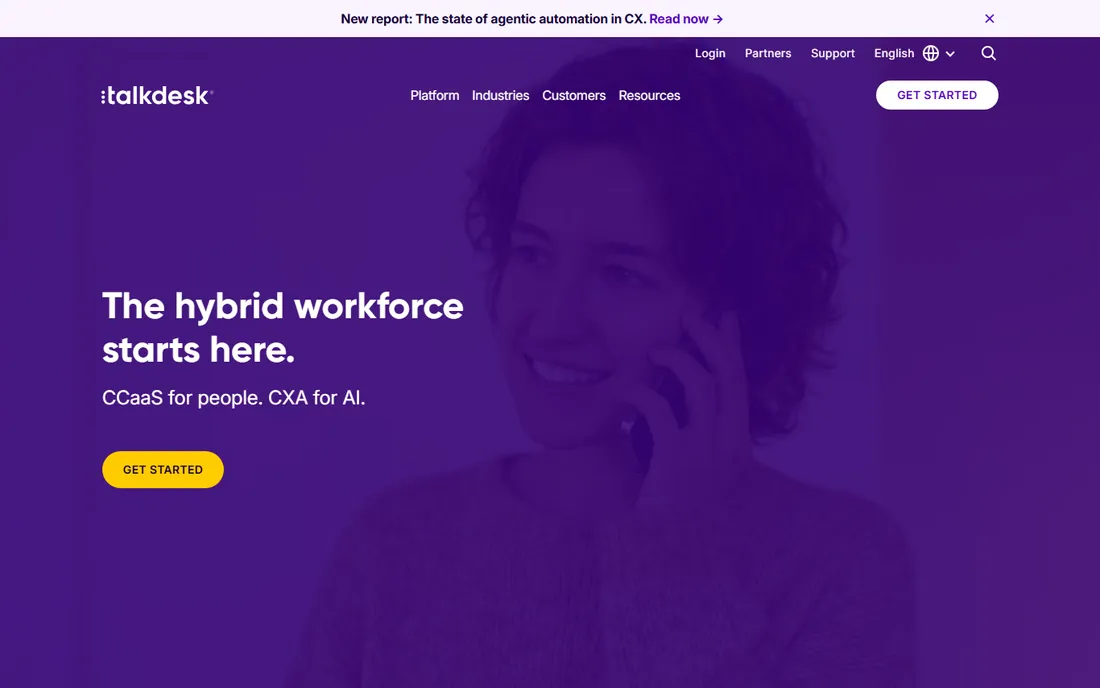 Talkdesk homepage