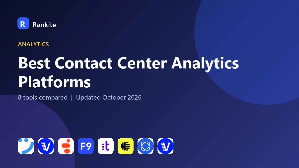 Best Contact Center Analytics Platforms in 2026: 8 Tools Compared