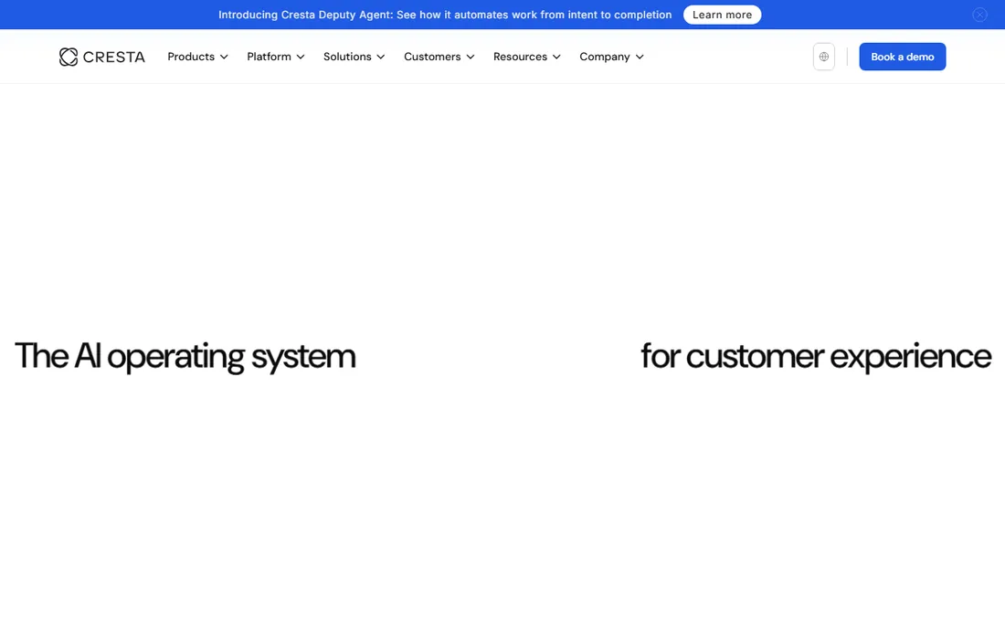 Cresta homepage