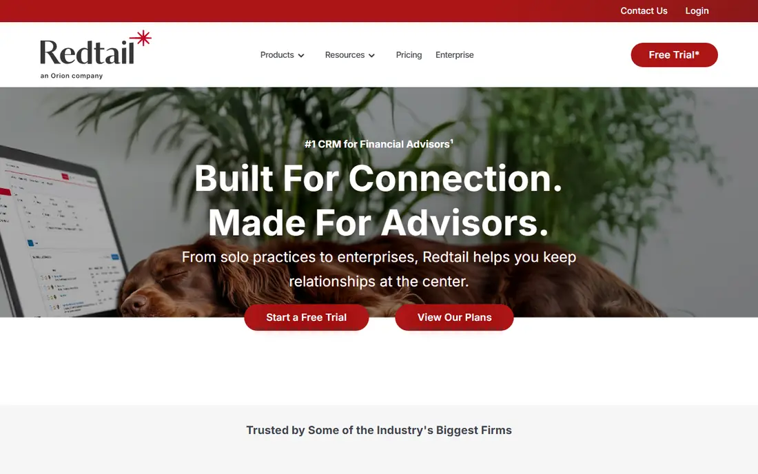Redtail CRM homepage