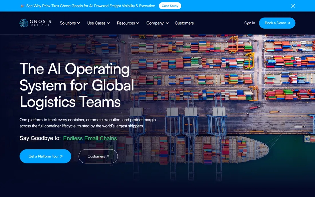 Gnosis Freight homepage