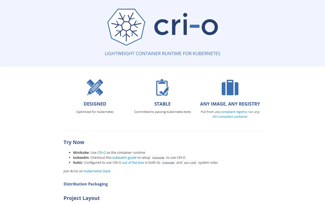CRI-O homepage