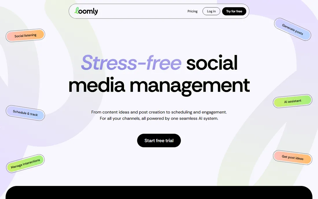 Loomly homepage