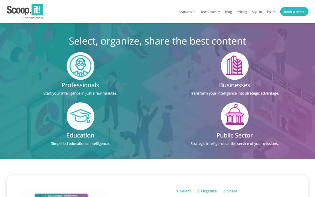 Scoop.it homepage
