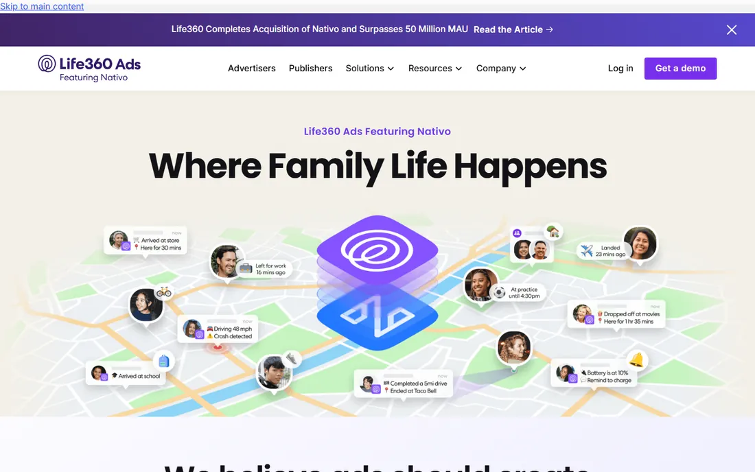 Nativo homepage