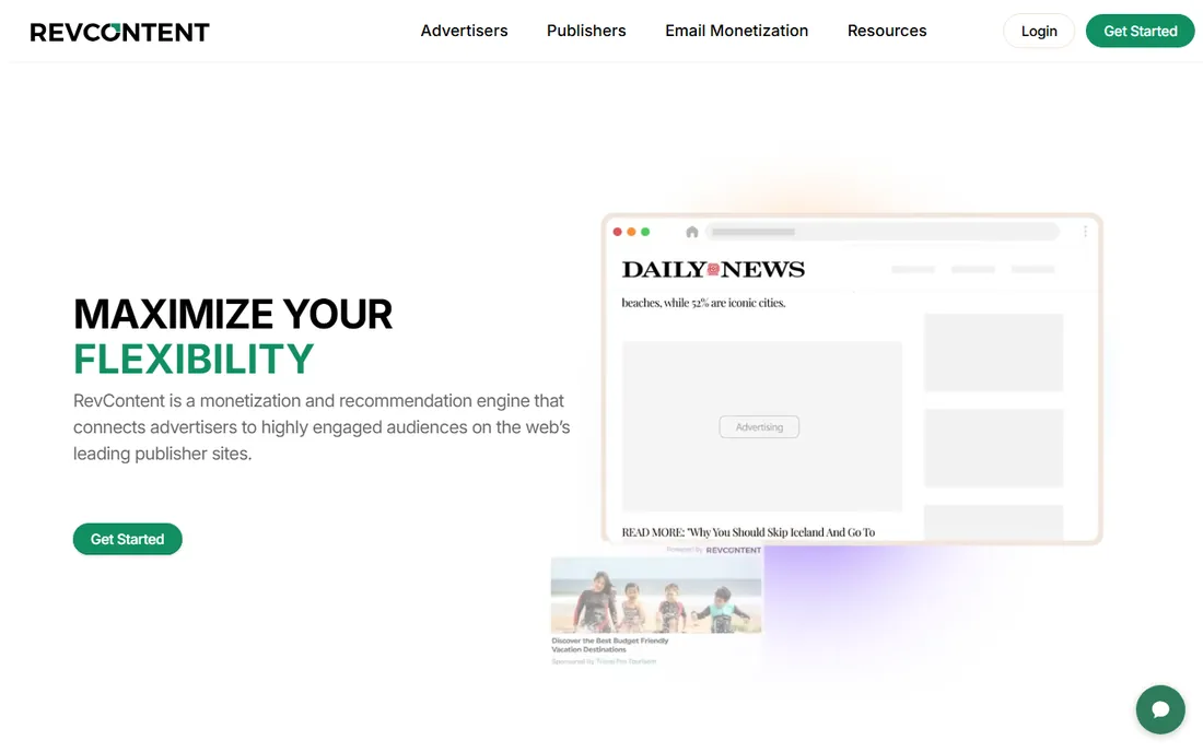 Revcontent homepage