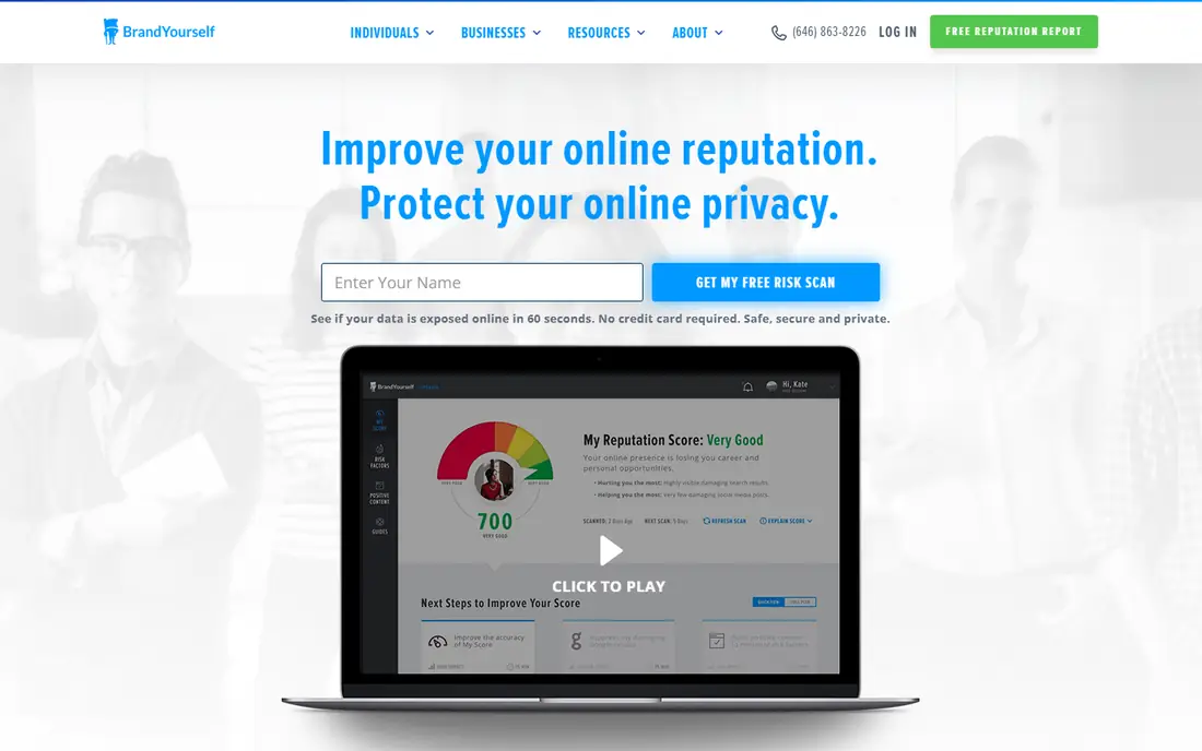 BrandYourself homepage