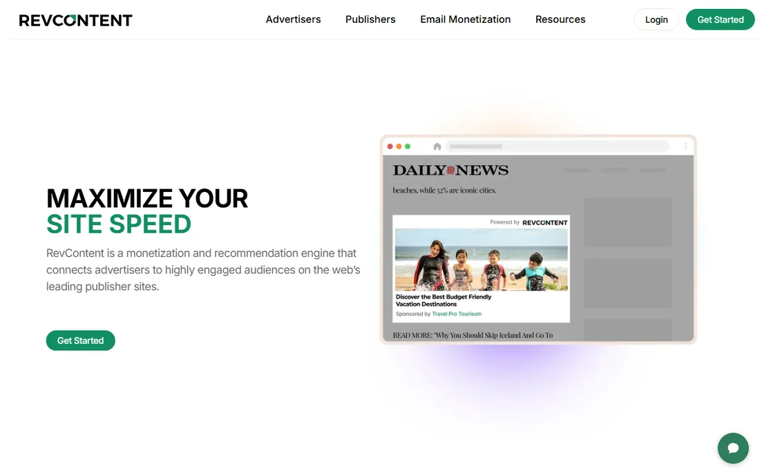 Revcontent homepage