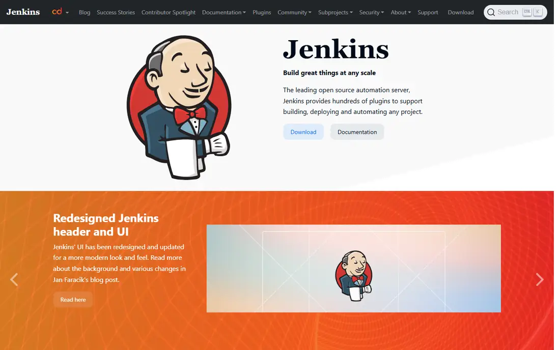Jenkins homepage
