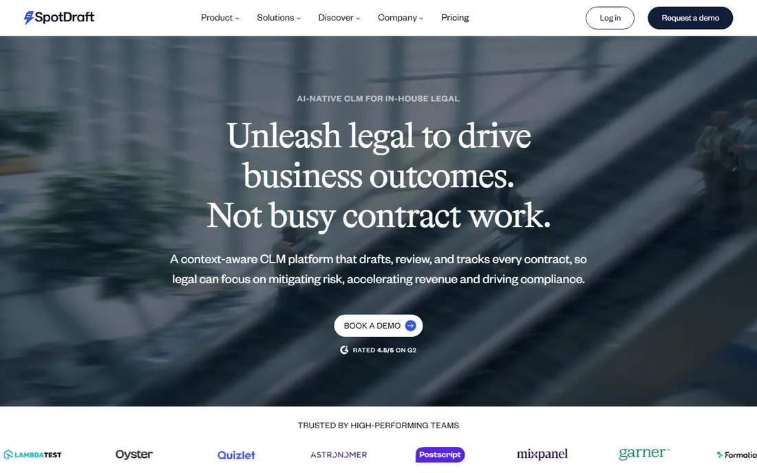 SpotDraft homepage