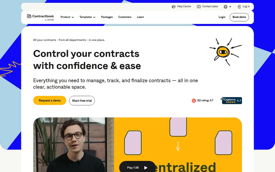 Contractbook homepage