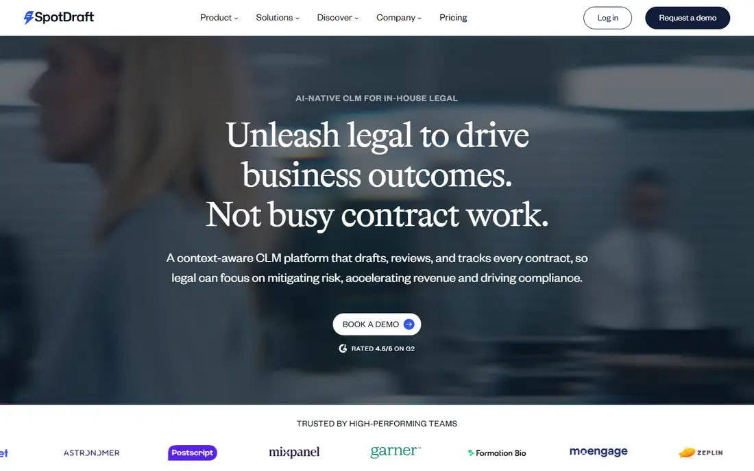 SpotDraft homepage