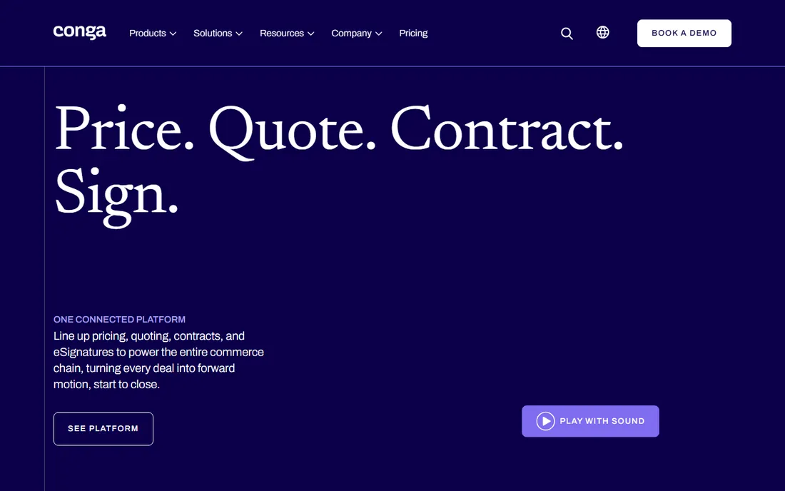 Conga homepage