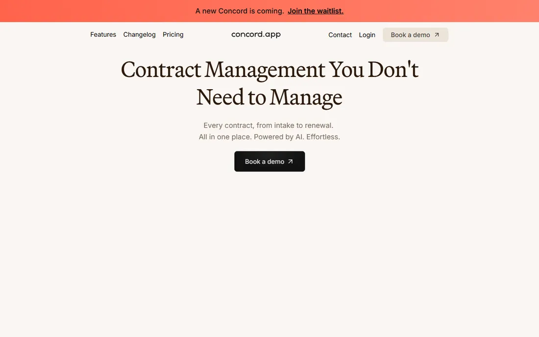 Concord homepage