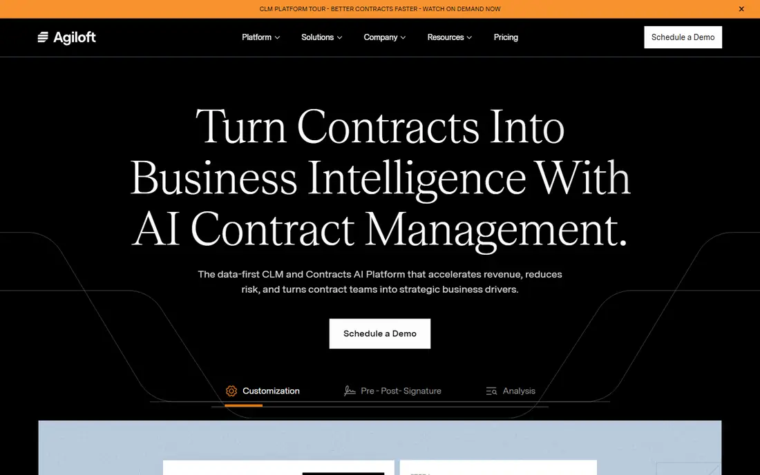 Agiloft homepage