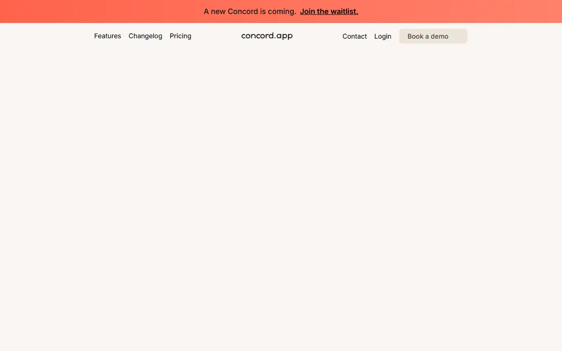 Concord homepage