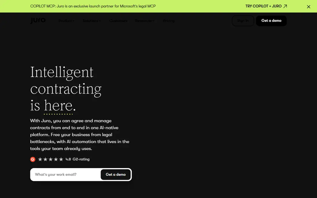 Juro homepage
