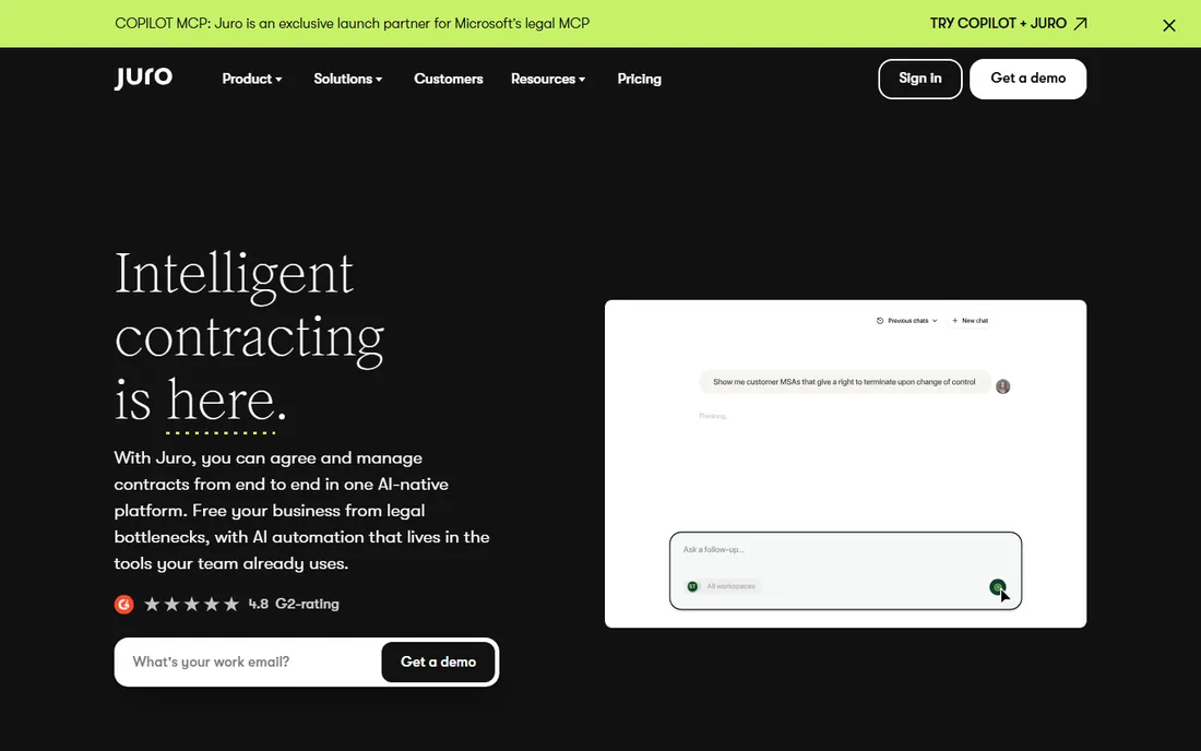 Juro homepage