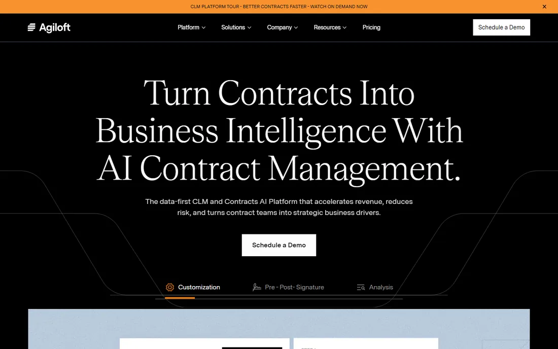 Agiloft homepage