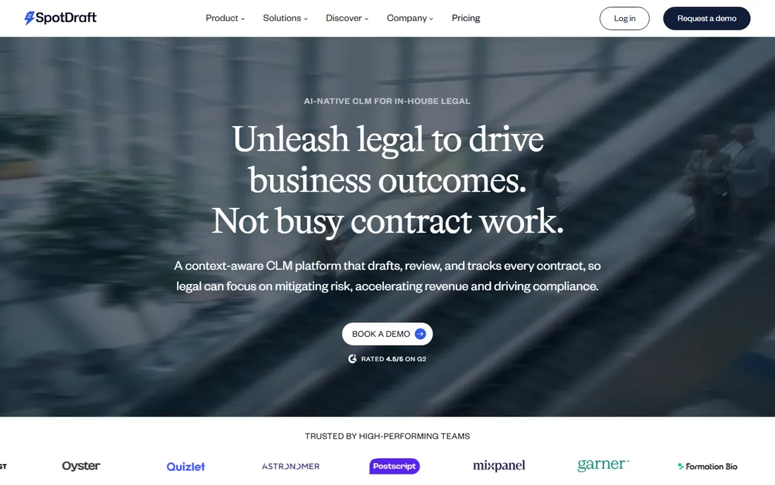 SpotDraft homepage