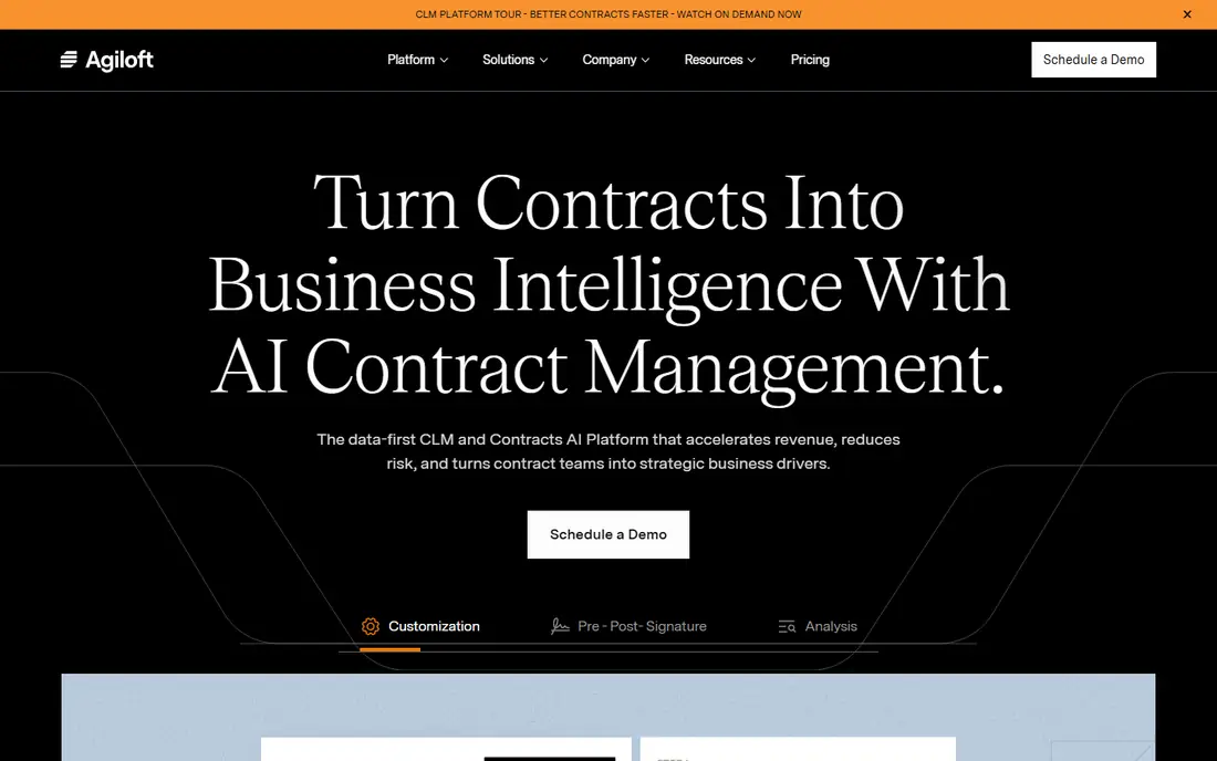 Agiloft homepage