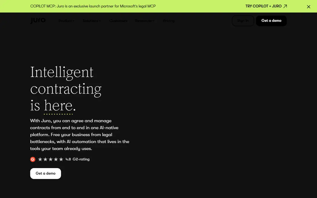 Juro homepage