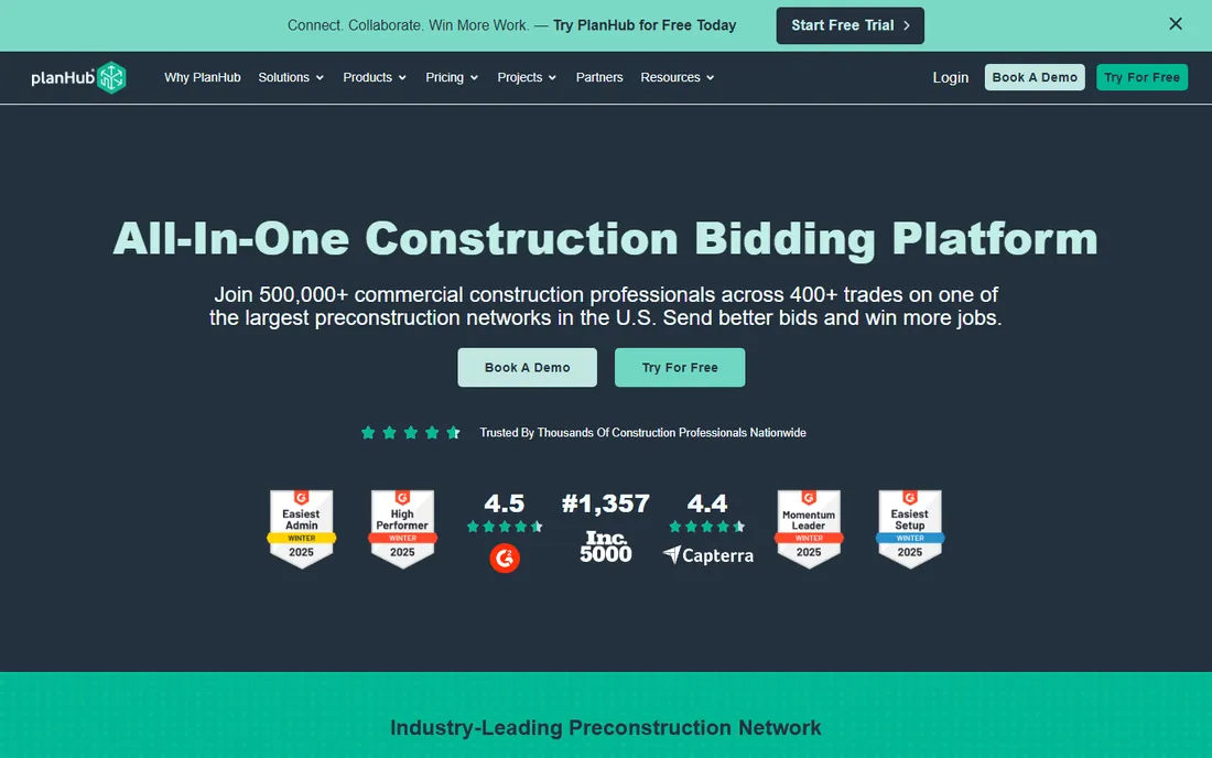 PlanHub homepage