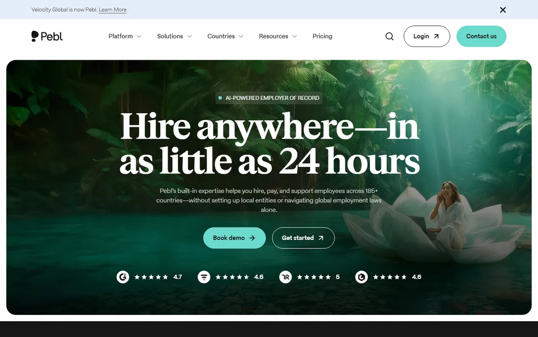 Velocity Global homepage