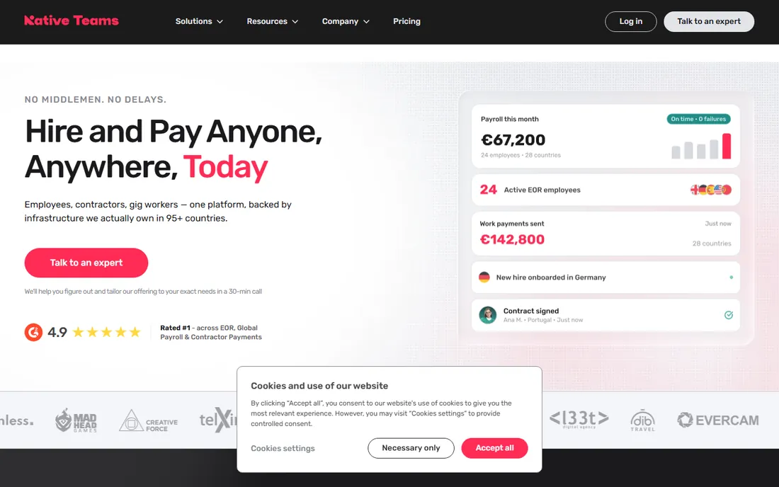 Native Teams homepage