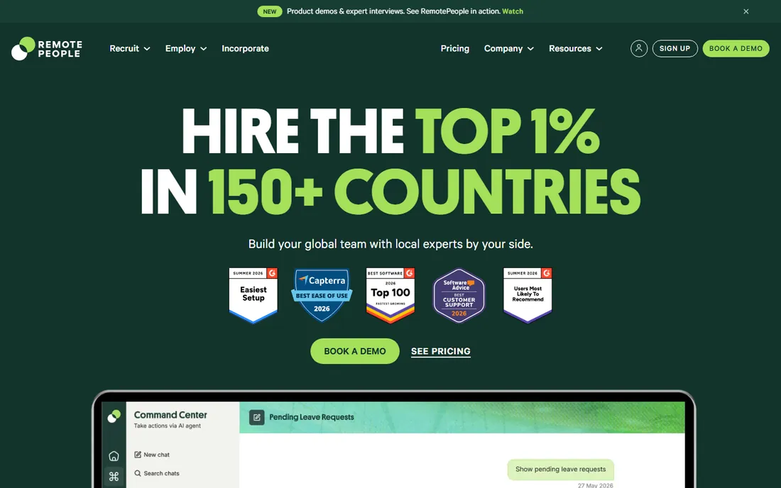 Remote People homepage