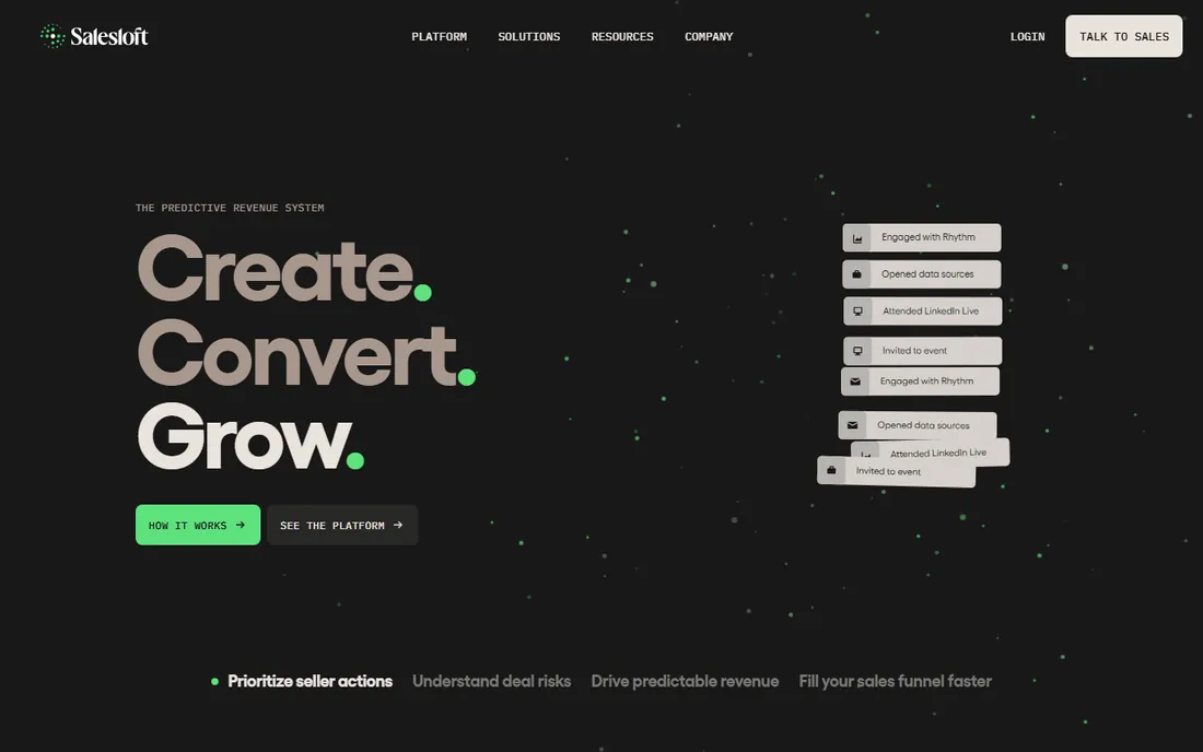 Salesloft homepage