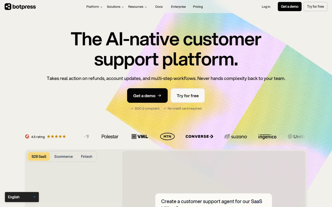 Botpress homepage