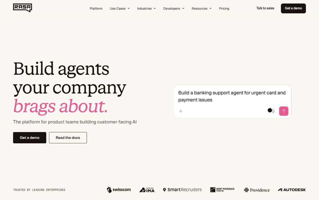 Rasa homepage