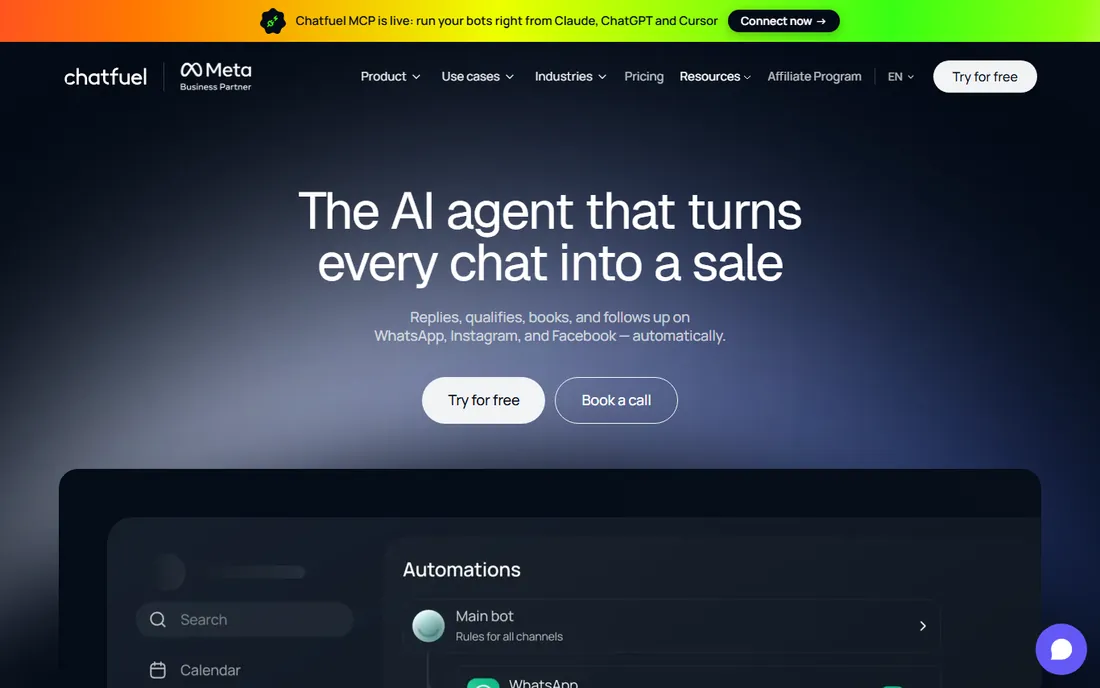 Chatfuel homepage