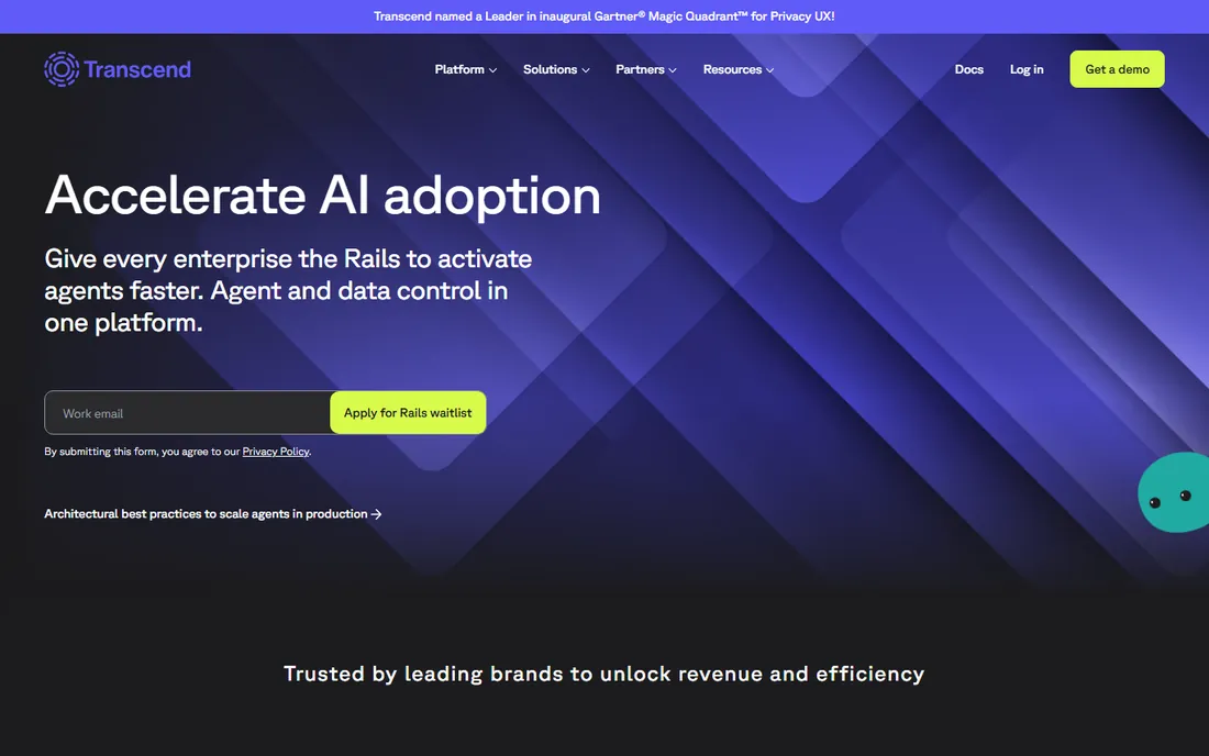 Transcend homepage