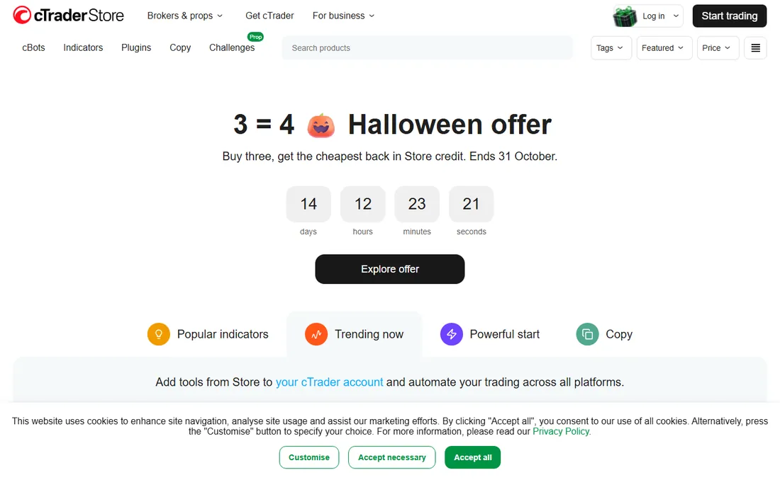 cTrader Copy homepage