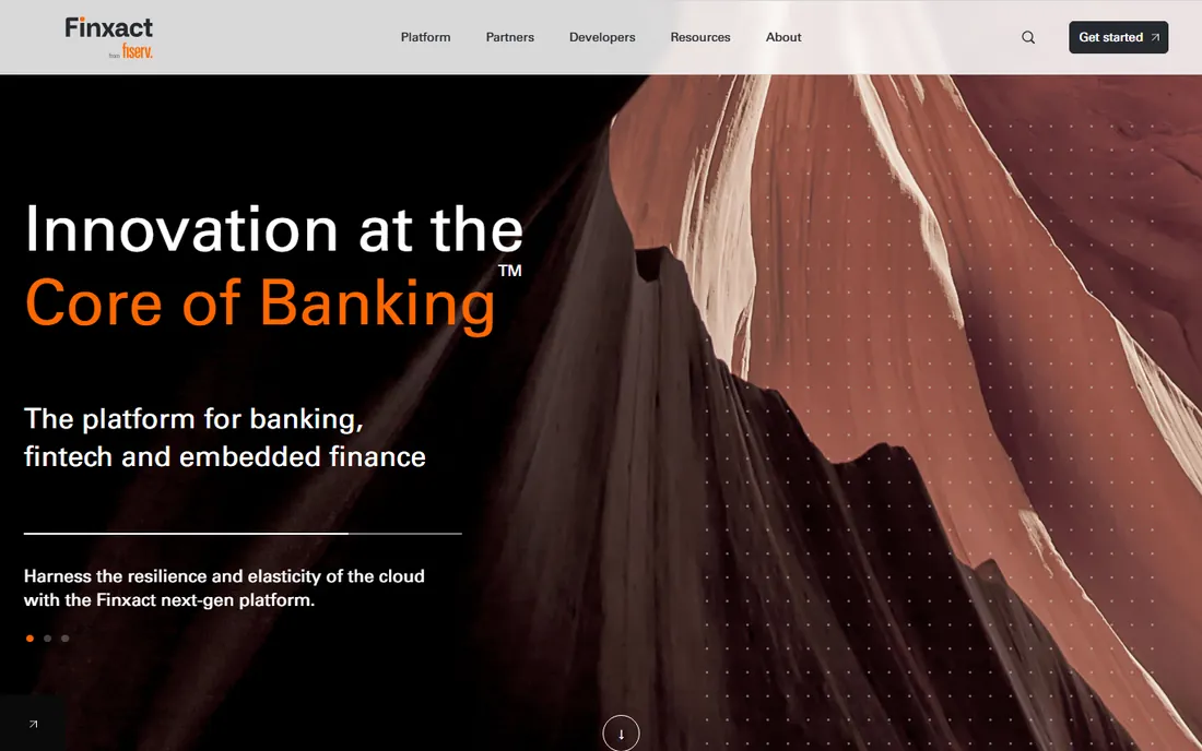 Finxact homepage