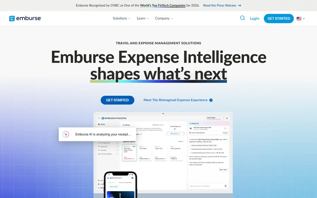 Emburse homepage