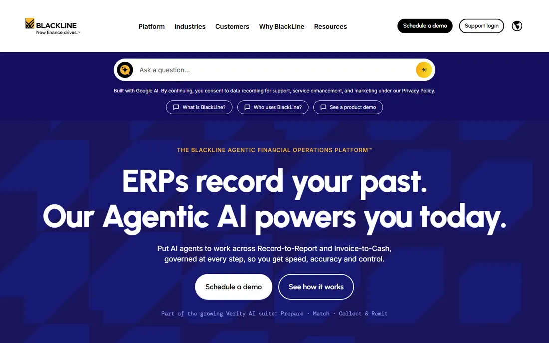 BlackLine homepage